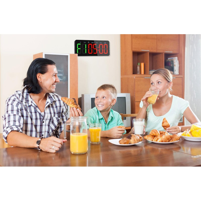 PELLOR Gym Timer Clock, Interval Timer with Function Mode Display,