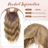 Hair Topper with Wispy Bangs 14" Wavy Hair Pieces for