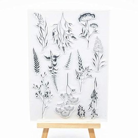 Welcome to Joyful 1pc Flower Background Clear Stamp for Card Making Decoration and Scrapbooking 11x16cm