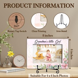 Grandma Picture Frame, Granddaughter Photo Frames With Stand, First Time Grandma Gifts, Mothers Day Birthday Gifts From Granddaughter, Picture Frame Tabletop Decor - Fits 4x6 Inches Photo -g17