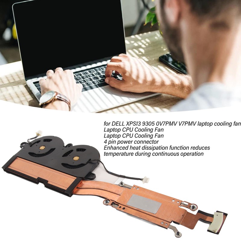CPU Cooling Fan Replacement for DELL XPS13 9305 0V7PMV V7PMV
