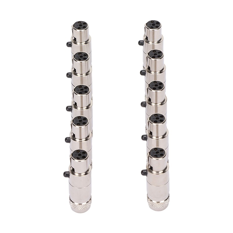 10pcs 5 Pin XLR Female Adaptor Mini Metal XLR Female