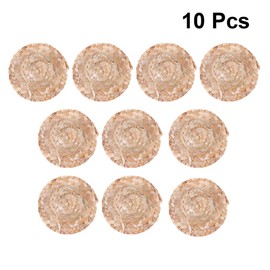 Healifty Dolls Straw Hat Mini Straw Hats for Crafts 10 Pieces Mini Straw Hats Ornaments for DIY 6 5 cm Straw Hats Mini Straw Hat 3 cm