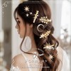 Formery Star Hair Clips Gold Rhinestone Moon Hair Pins Pearl