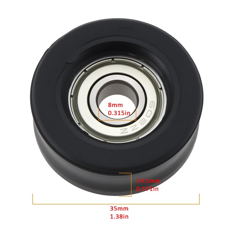 Briny River Rowing Machine Bearing Wheel OD 35mm Thickness 14.5mm