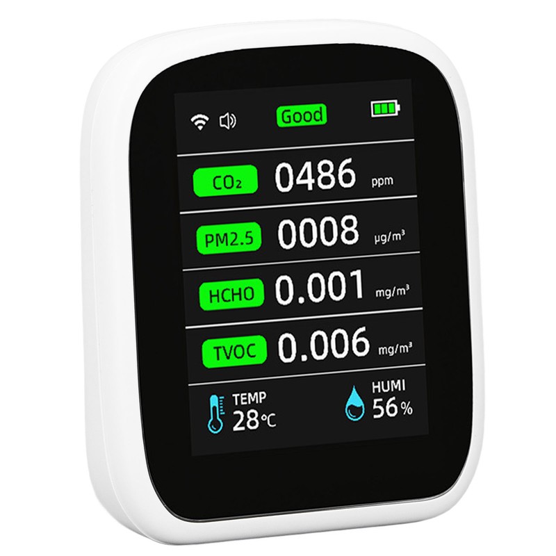 Air Quality Monitor Portable WiFi Accurate PM2.5 CO2 TVOC HCHO