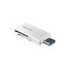 BUFFALO USB 3.0 Micro SD/SD Card Reader, White, BSCR27U3WH