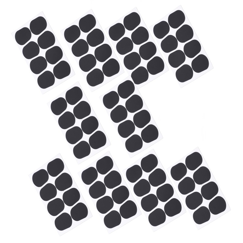 80Pcs Sax Mouthpiece Pad Silicone Black Cushion Patches Wind Instrument