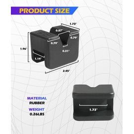 SCUARI Car Jack Stand Pads,Floor Jack Rubber Pad,Car Accessories,Auto Jacks Buffer Pads,Slotted Rubber Pinch Weld Jacks Adapter for Protecting Cars Chassis,Fit for Most Trucks,SUVs,RVs,Vans(2PCS)