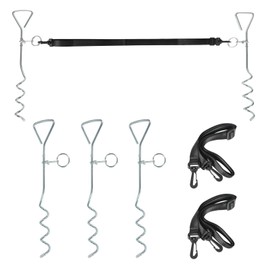 Basketball Goal Anchor Heavy Duty Basketball Hoop Tie Down Kit Trampoline Anchors with Adjustable Straps Ground Stakes Anchor Kit for Basketball Mounting Trampoline Swing Tent