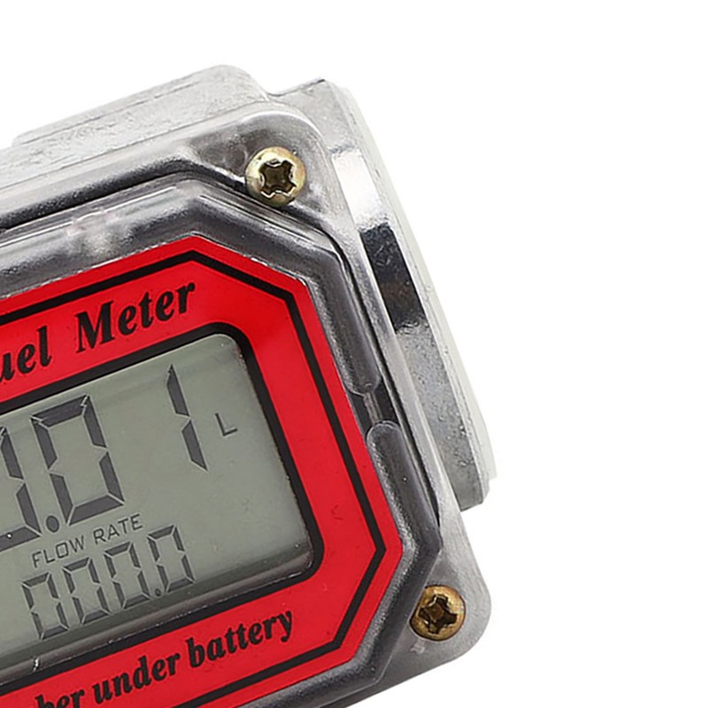 Mini Digital Turbine Flowmeter Diesel Fuel Flow Meter 10‑200L 1"