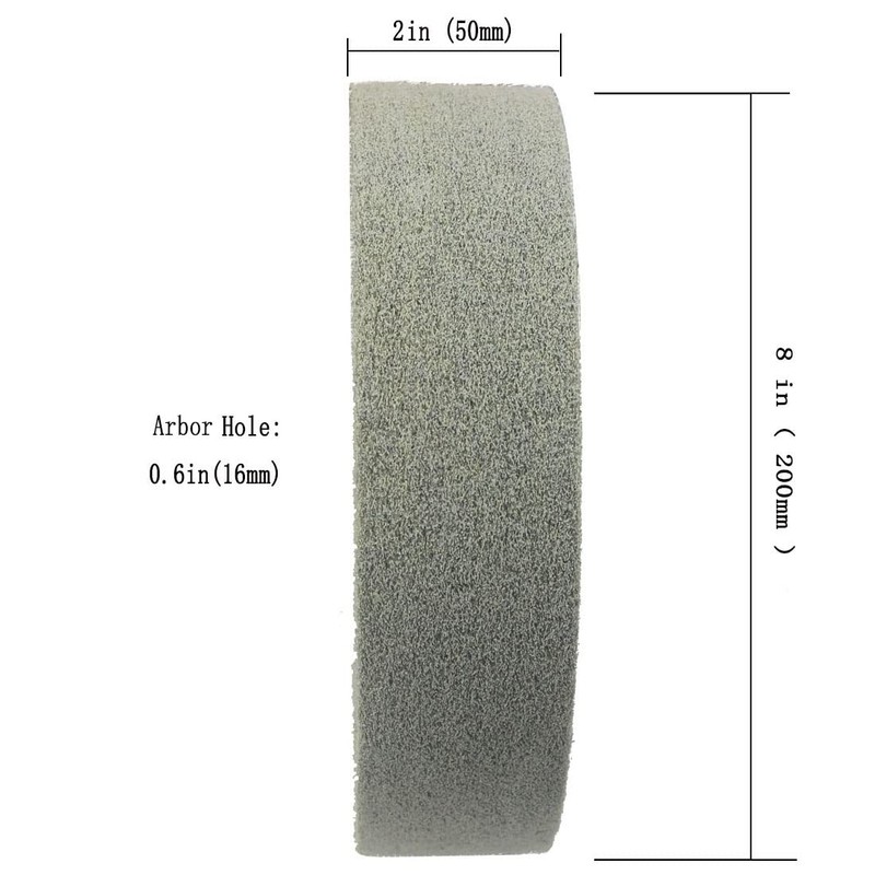 JUNLIXN 8" x 2" Nylon Fiber Buffing Wheel, Extra Thick
