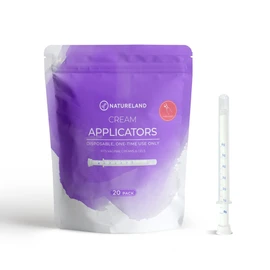 Natureland Disposable Plastic Vaginal Applicator with Threaded Tip: For Gel or Cream Products - Includes Dual Dosage Markings