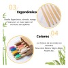 Paquete 120 Cepillo Dientes Bambú Biodegradable Suave