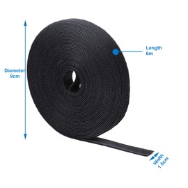 2Rolls *6m Reusable Cable Ties, Adjustable Fastening Hook and Loop Cable Straps Cable Organizer, Nylon Securing Cord Ties Cable Management Cord Organizer Wire Ties for Home Office Data Centers