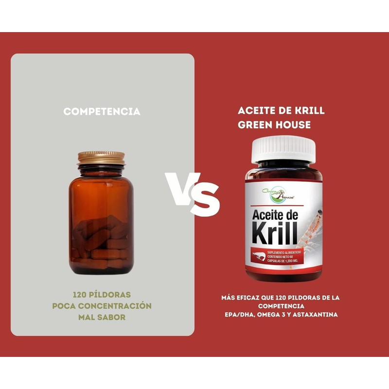 Aceite de Krill 60 cápsulas 1200 mg | Ingredientes naturales
