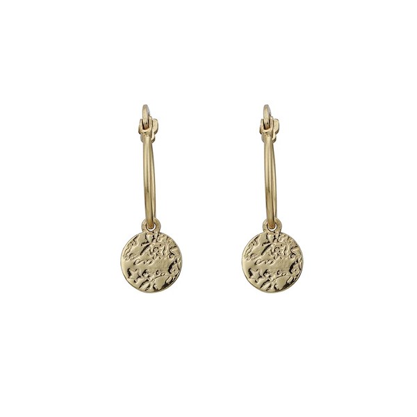 Vanbelle Yellow 18k Gold-Plated Contemporary Hoop Earrings for Women with