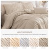 Lady Ann Queen Comforter Set - Wheat Ruched Boho Bedding