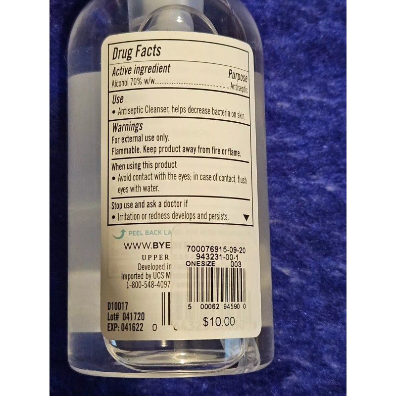 Upper Canada Soap Bye Bye Germs Antibacterial Hand Sanitizer Gel