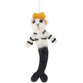 Festive Pet Felt Ornament (Santa Pug)