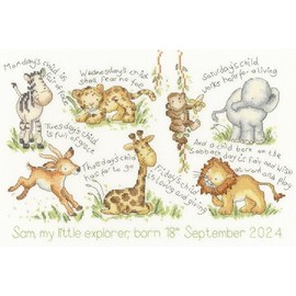 Bothy Threads - Monday's Child Counted Cross Stitch Kit