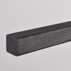 Black Wood Linear Pendant Light – Dimmable LED Chandelier with
