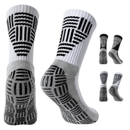 Football Grip Socks for Men & Kids – Non-Slip Soccer Socks with Comfortable Breathable Athletic Fit Perfect for Training and Sports