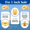 Lounsweer 4 Pieces Brass Boat Drain Plug Kit 1/2 Inch