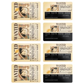 Scoleswall Card One Piece Debit Luffys Bank Stickers Waterproof Decal Wrap Vinyl Pirate Decor Cover Removable Slim Design Label Cool Credit Birthday Gifts, 7.5 x 5.8 x 0.01 inch