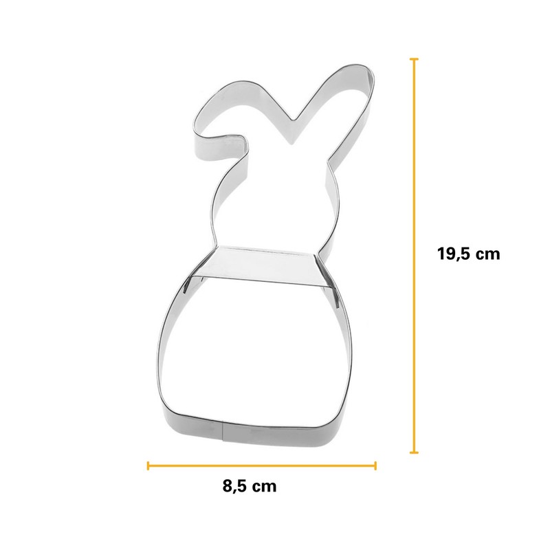 Birkmann Cookie Cutter, Rabbit with Floppy Ears, grey, 19,5 cm