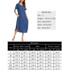 Nieery Women Nightdress Long Style Short Sleeve Nightgown, V Neck