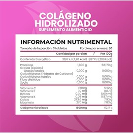 Olnatura Just Colágeno Hidrolizado, Fórmula Premium 90 Tabletas, Suplemento Alimenticio, Sin Azúcar, Sin Grasas, Sin Sodio, incluye Biotina, Calcio, Magnesio, Vitamina C, Vitamina E y Vitamina K - Nueva Imagen.