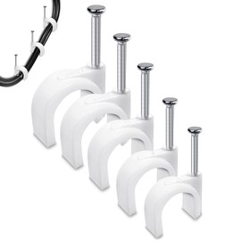 Pack of 500 Cable Clamps Nail Clamps Cable Clips Holder Wall for Screwing Cable Fixing Brackets