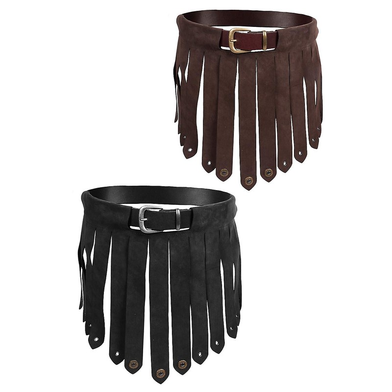 Andracor - Leather Loincloth Gladiator - Black Genuine Leather for