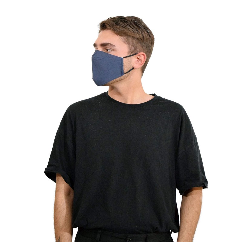 Basic Sense 100% Cotton Washable Reusable Skin Friendly Plain Face
