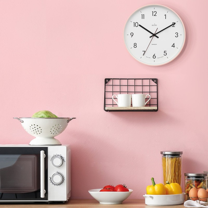 Acctim Aster Non-Ticking Sweep Sleek Wall Clock (Mint Humbug)