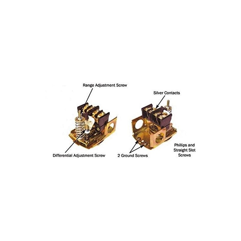 Merrill MPS5070 Water Well Pressure Control & Air-Pump Pressure Switch,