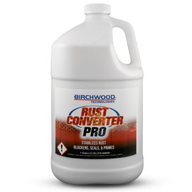 Rust Converter PRO by Birchwood Technologies – Thick Concentrate for Better Coverage – 4-in-1: Converts Rust, Blackens, Seals & Primes – Professional-Grade, Water-Based (1 Gallon)