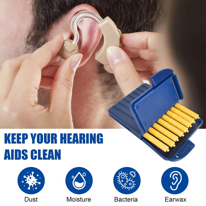 Zimoer Pack of 16 Hearing Aid Wax Protection Replacement Wax