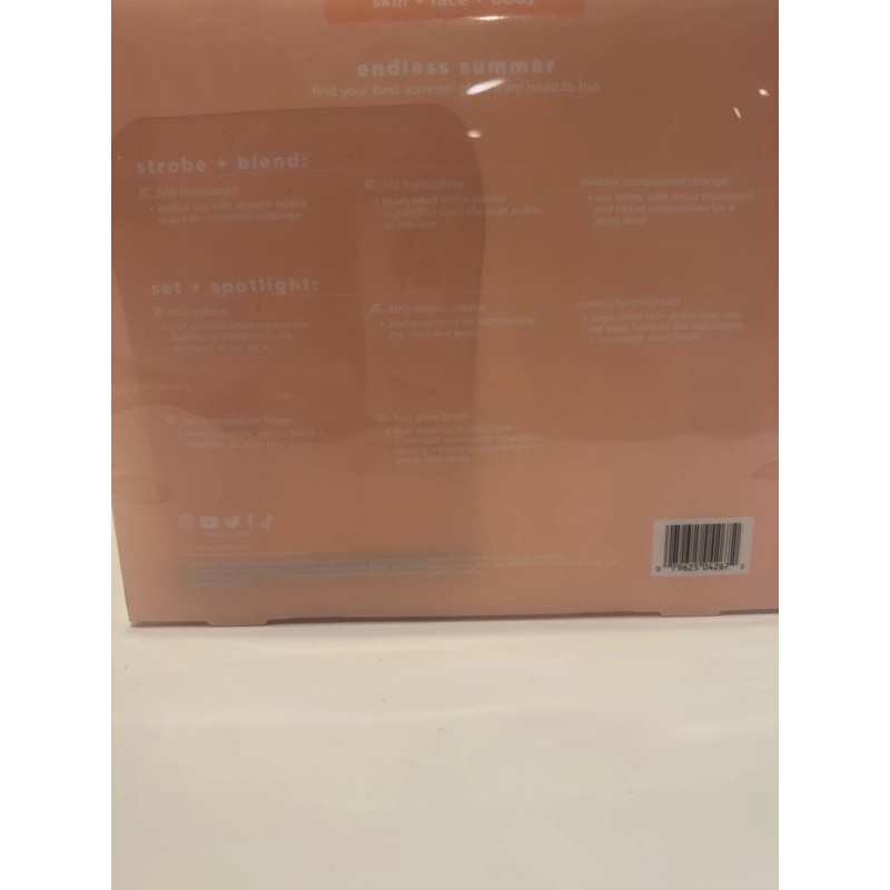 Real Techniques 6pc Endless Summer Makeup Brush Set NIB ~Sponge~Tannin