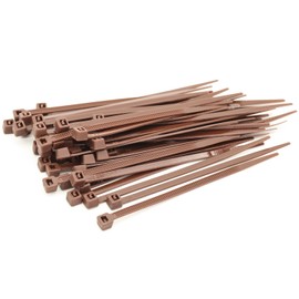 Pack of 200 Mini Cable Ties, Brown, 100 x 2.5 mm, MgcTolBox Nylon Cable Ties, Small, Weatherproof Cable Ties, UV-Resistant, Cable Ties Brown Set for Cable Management, Gardening, Outdoor, Fences