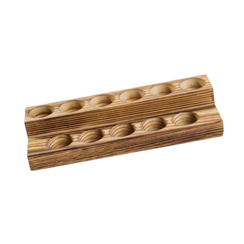 Hellery Wooden Essential Oil Bottle Storage Stand Holder Organizer Desk