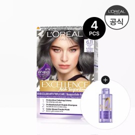 Excellence 엑셀랑스 애쉬 슈프림 4개 (증)본드리페어 프리 트리트먼트 100ml [3.9.11호] Excellence Ash Supreme 4 pcs (Bonus) Bond Repair Pre-Treatment 100ml [3.9.11]