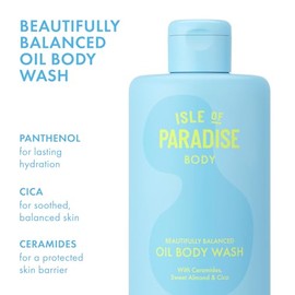Isle Paradise Limpiador Aceite Equilibrado Una Piel Suave Tersa Gel Baño Skin Barrier Ceramidas Pantenol Cica Protege Retiene Humedad 325