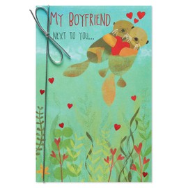 American Greetings Valentine's Day Card for Boyfriend (Otters)