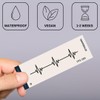 Temporalis® Heartbeat Tattoo, Vegan and Waterproof, EU Certified, Lasts 1-2