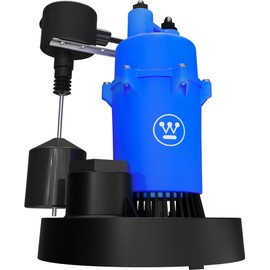 Westinghouse 1/3 HP Submersible Sump Pump with Automatic Vertical Float Switch, Cast Aluminum, 3600 GPH, w/ 10 Feet Piggy Back Power Cord for Basements, Suitable for Basins 10" in Diameter or Larger