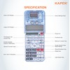 KAPEK Scientific Calculator + Math Set for Schools | 2-Line