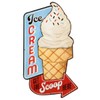 Ice Cream Get the Scoop Here Embossed Metal Sign -