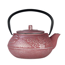 Cast Iron Teapot,SECHUDO Pink Tea Kettle,Japanese Cast Iron Teapot with Stainless Steel Infuser for Stovetop Safe (27.1OZ/800ML)